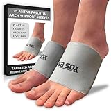 SB SOX Compression Arch Sleeves for Men & Women - Perfect Option to Our Plantar Fasciitis Socks - for Plantar Fasciitis Pain Relief and Treatment for Everyday Use with Arch Support (Gray, Large)