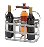 Algopix Similar Product 11 - Benjara 6 Bottle Farmhouse Metal Wine