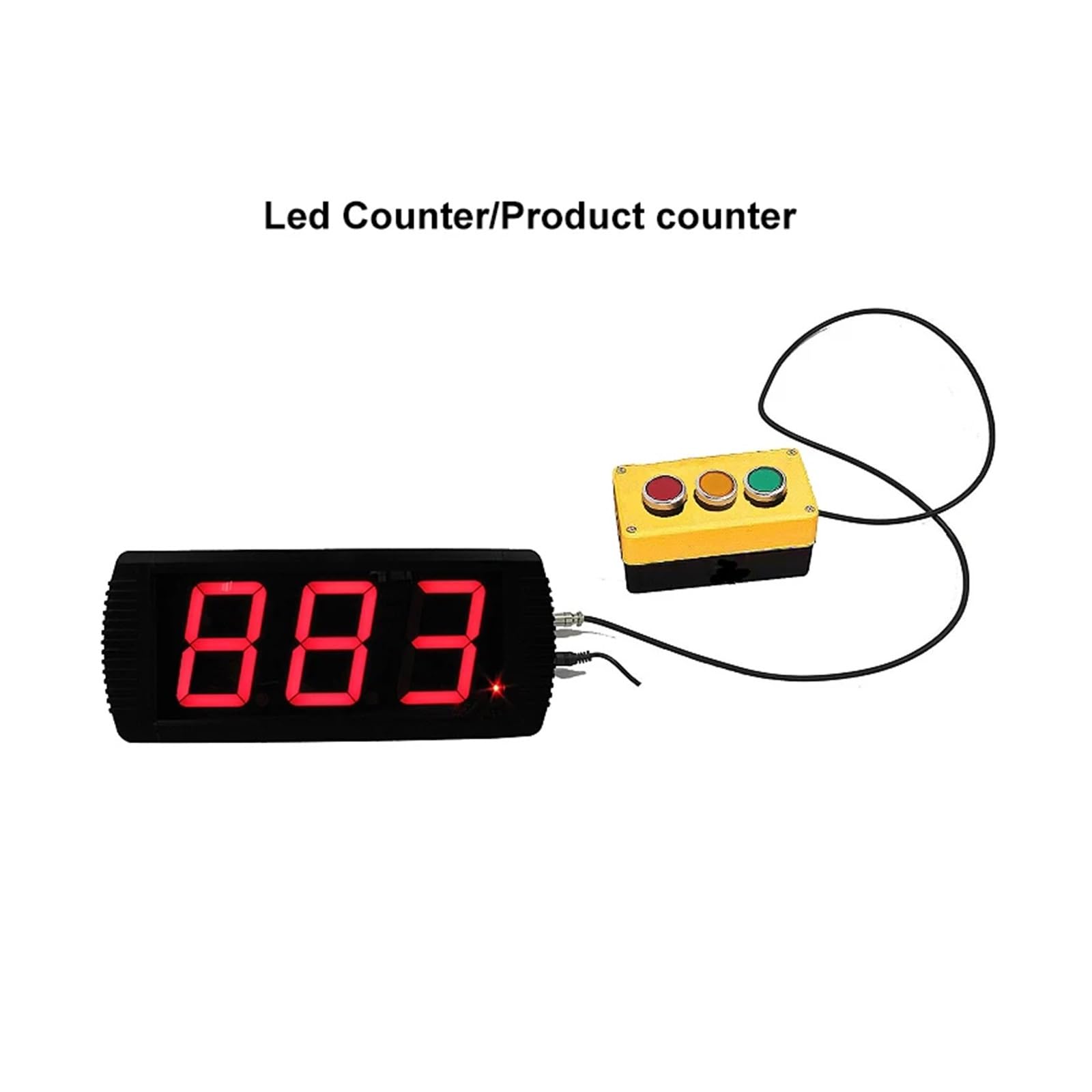 Compte à rebours de Jours LED avec télécommande IR, 999 Jours Maximum, Couleur Rouge, Compteur numérique, 4" Garage de Gymnastique à Domicile(6inch)