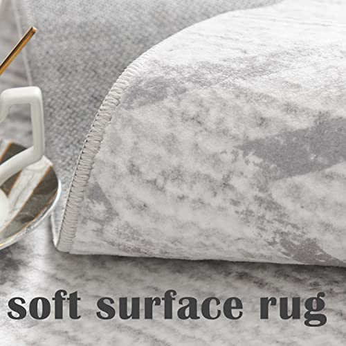 Collact Runner Rug 2X6 Area Rug Grey Modern Rug Soft Rug Kitchen Indoor Mat Geometric Print Floor Cover Thin Carpet Non Slip For Bedroom Dining Room Living Room Office Classroom #TOP1