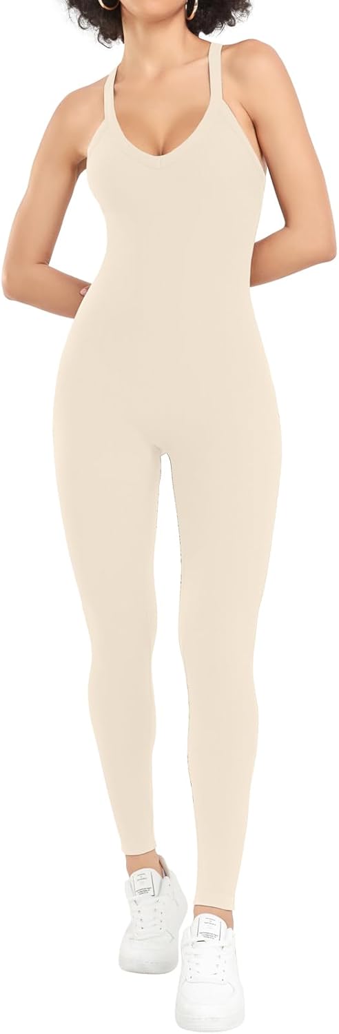 VUTRU Women Jumpsuits Sexy V Neck Tank One Piece Bodysuit Shapewear Romper Workout Casual Holiday Wear - Image 3