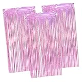 HOMSFOU ストリーマー背景カーテン 3枚セット ティンセルフリンジドアカーテン 誕生日 結婚式 仮面舞踏会 フォトブース用