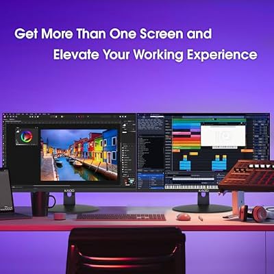 Kado Dual Monitor Setup - 2-Pack 22 1920x1080 Computer Monitor 75Hz VESA Mount HDMI Office Gaming Hybrid Built-in Speakers (E22 Dual Series)