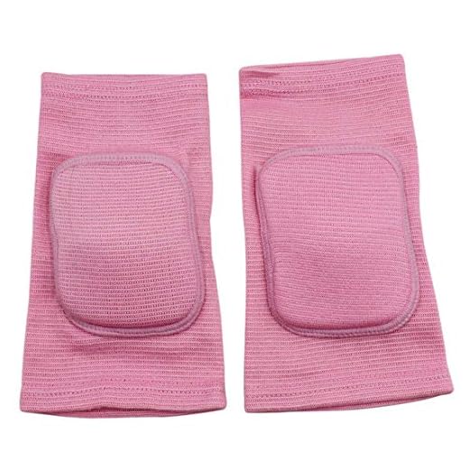 MINILUJIA 2PCS/Pair Kids Knee Brace Pad Non-slip Sponge Sleeves Breathable Flexible Elastic Children Knee Support Protector Cover (xs,pink)