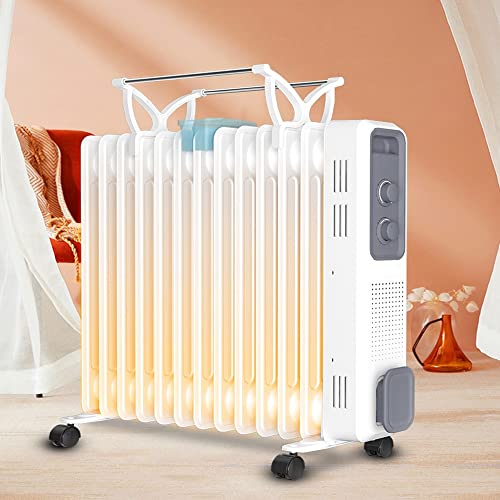 Consejos y reviews para comprar Emisores térmicos para comprar hoy. 35 LENG Radiador De Aceite 1500W Radiador Eléctrico con Protección contra Sobrecalentamiento Y Antivuelco Emisor Térmico Portátil para Interior Oficina Casa (Blanco)