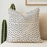 Winter Linen Throw Pillow Covers 20x20...