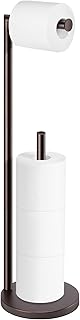 Toilet Paper Holder Stand,Toilet Paper Holder Free Standing,Bronze Toilet Stand Holder for 4 Rolls,Toilet Paper Storage by Bathth