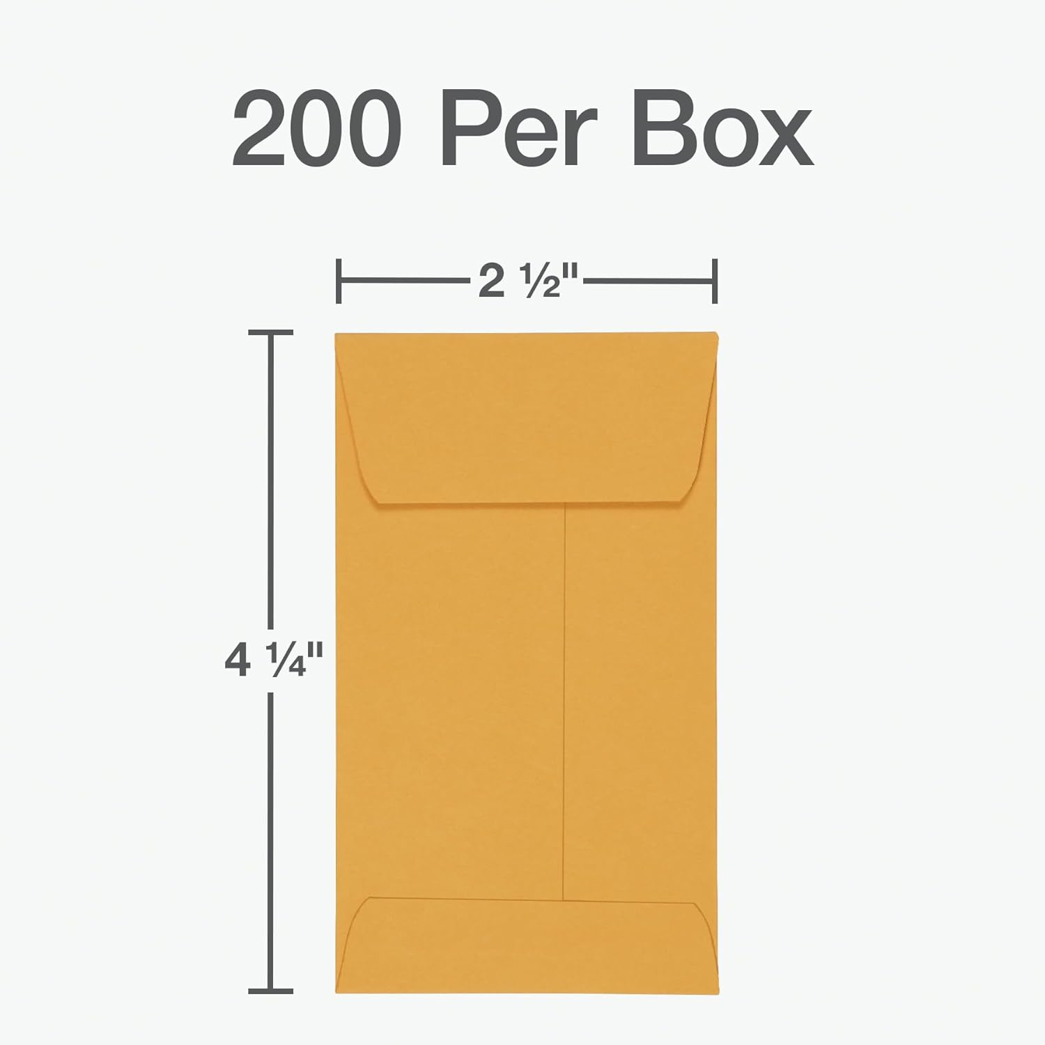 Columbian #3 Coin and Small Parts Envelopes Gummed, for Home, Office, Garden, 24 lb Brown Kraft, 2.5 x 4.25 Inches, 200 Per Box (1009564) - Image 5