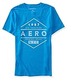 Aeropostale Men's Aero Diamond Logo Graphic T Shirt S Mexicali Blue