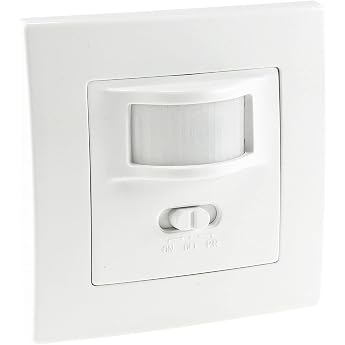 Motion Detector Sensor Flush-Mounted Installation LED Suitable 9 Metre Range 2-Wire Technology IP20 Switch Replacement [Energy Class A]
