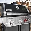 Weber Genesis E-325 Natural Gas Grill for Outdoor Cooking, 3 Burners, Black – Porcelain-Enameled, Cast-Iron Grates, PureBlu Burners & Sear Zone