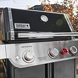 Weber Genesis E-325 Liquid Propane Gas Grill for Outdoor Cooking, 3 Burners, Black