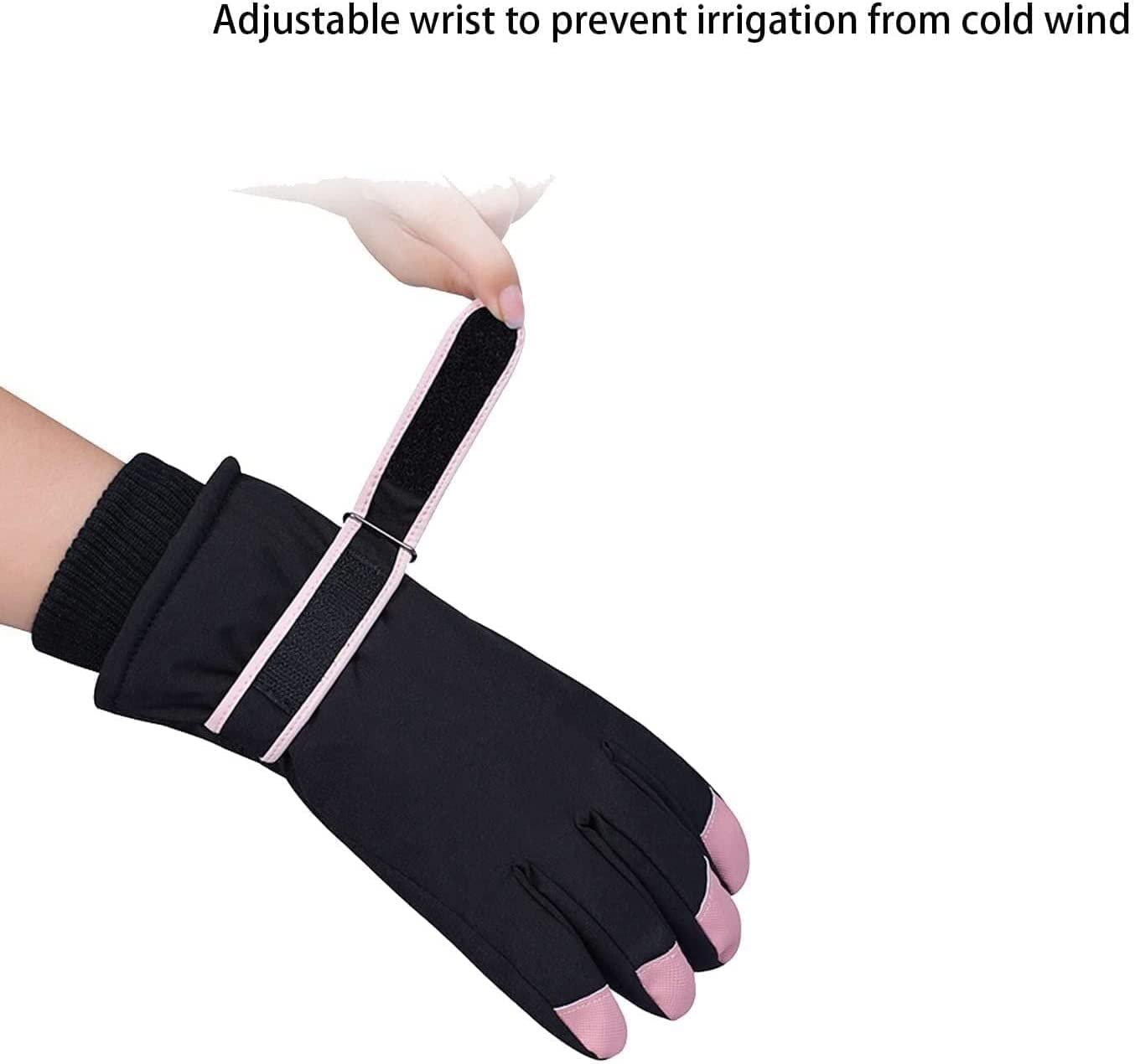 Habiba Mitones Guantes Gruesos cálidos de Invierno, Guantes de Ciclismo de montañismo de esquí al Aire Libre, Guantes de Dedo Completo de algodón a Prueba de Viento con Pantalla táctil Útil