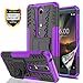 YmhxcY Nokia 6.1 Phone Case,Nokia 6 2018 Case with HD Screen Protector,Military Armor Drop Tested [Heavy Duty] Hybrid Case with Kickstand for Nokia 6 (2018)-LT Purple
