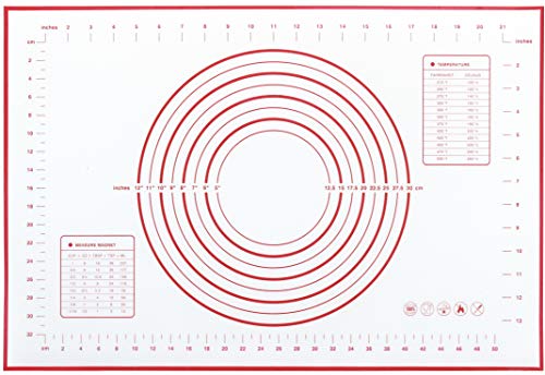 image for Checkered Chef Pastry Mat - Silicone Baking Mat with Measurements for 
