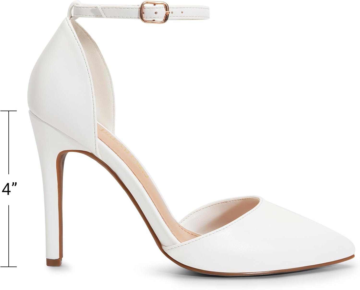 DREAM PAIRS Women's Oppointed-Lacey Pointed Toe Ankle Strap High Heel Stiletto Pumps Wedding Dress Shoes - Image 4