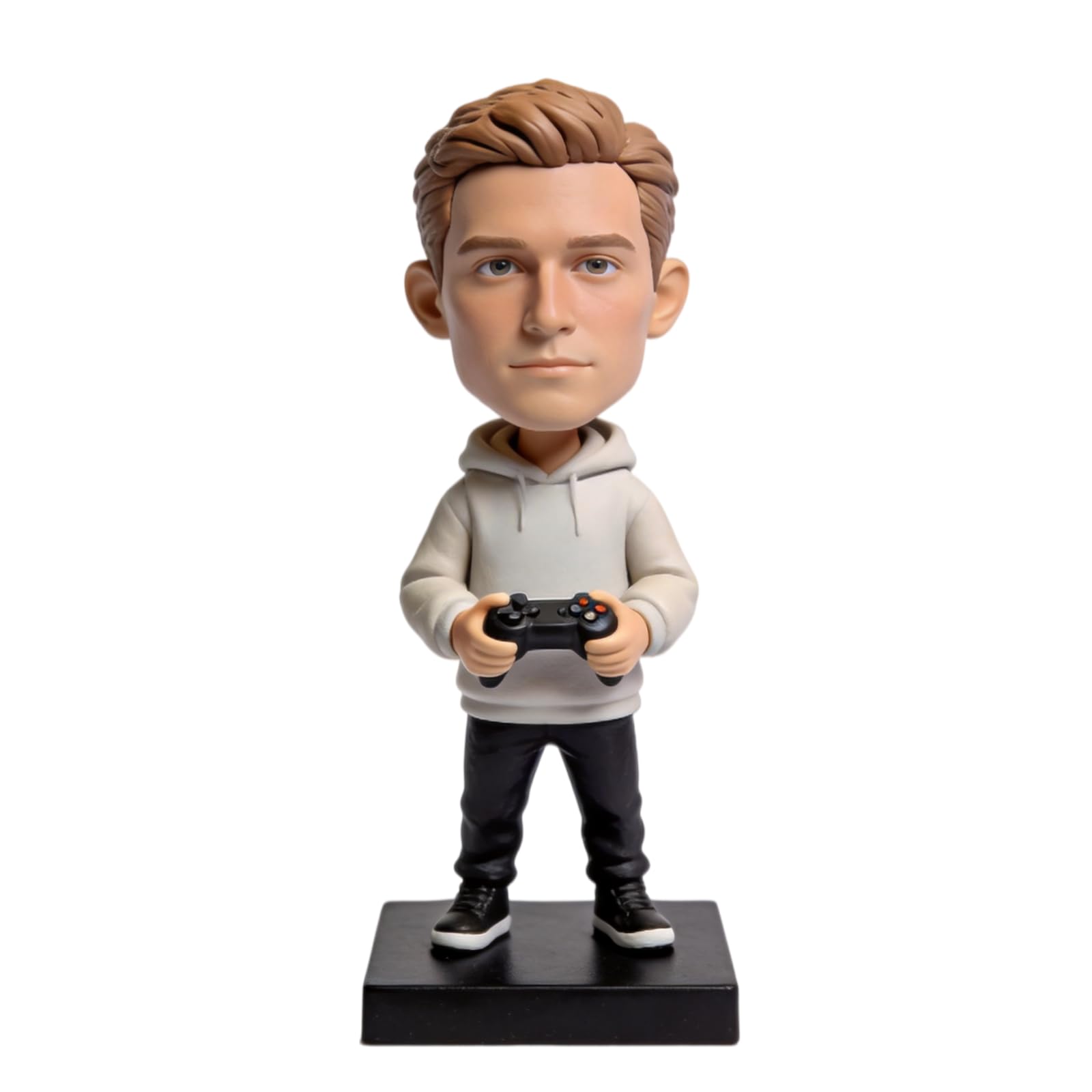 Personaggio personalizzato Bobblehead personalizzato 3D da foto, bobblehead in argilla polimerica fatta a mano con controller di gioco, decorazione da scrivania personalizzabile regalo per compleanno