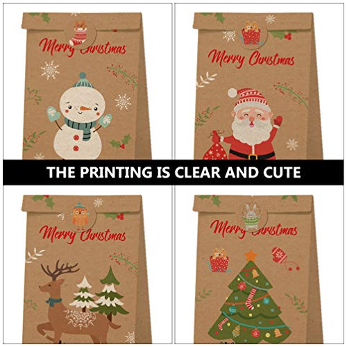 Amosfun 24 peças/1 conjunto de sacos de doces de Natal sacos de presente, lembrancinhas de festa, Na