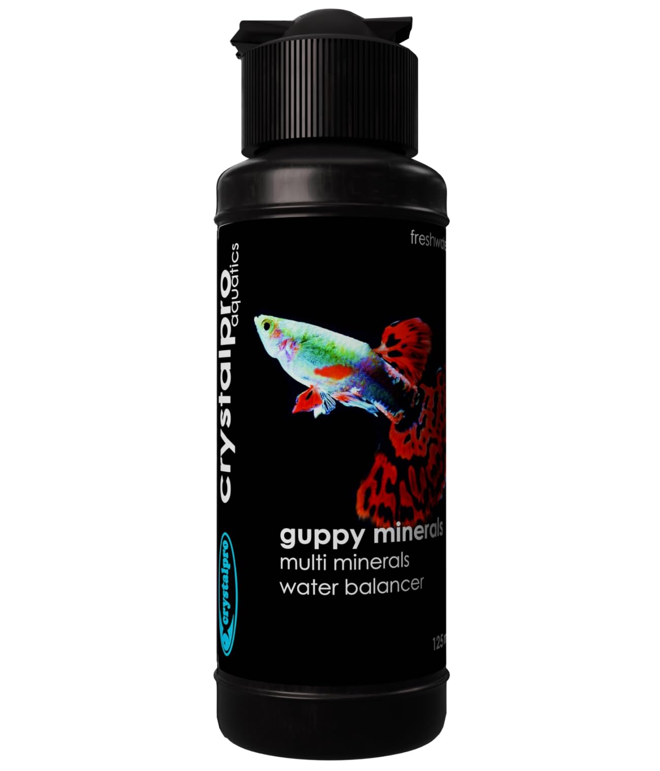 Guppy Minerals 4.22 Oz - Mineral Additive for Guppies - Replenishes Protective Coat and Improves General Health Freshwater Aquarium Salt (125 ml) Treats 660 Gallons