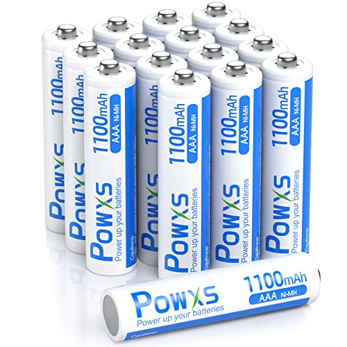 Powxs Aaa Rechargeable Batteries, 1.2V 1100Mah Ni-Mh Pre-Charged Triple Aaa Batteries, High Performance & Long Lasting - 16 Count #TOP14