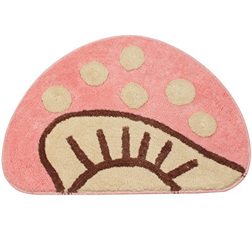 ChezMax Non Slip Doormat Indoor Outdoor Kitchen Floor Rug Front Door Mat Funny Microfiber Carpet Pink Mushroom 27.6