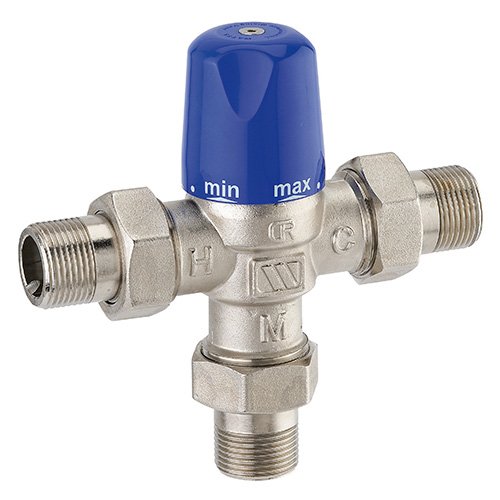 Watts - Mitigeur thermostatique - Mitigeur thermostatique compact MMV-C corps 1 (26/34) nickelée Mâle G 1/2 (15/21) -