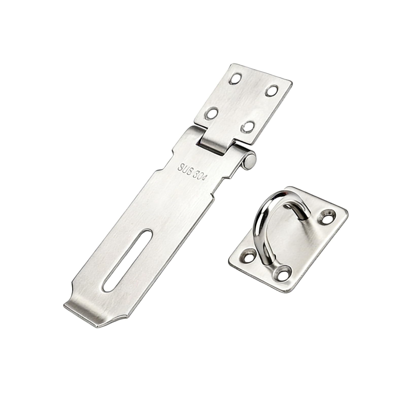 Anti Theft Hasp Staple Shed Latches with High Security Rusts Resistance Door Padlock Clasp Furniture Accessories Stainless Steel Door Padlock Clasp Hardware