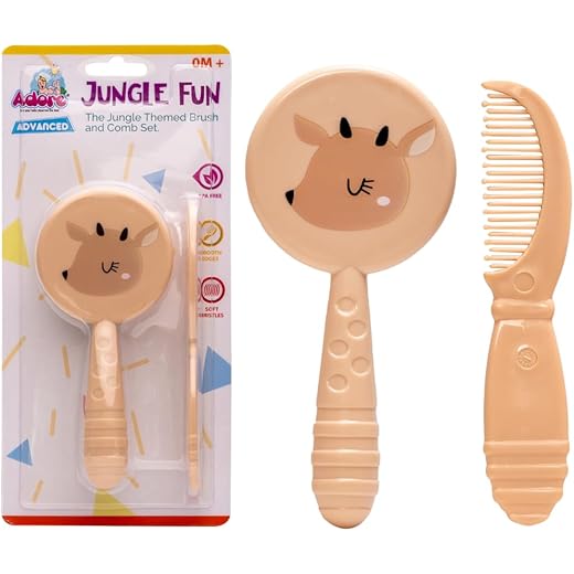 Adore Jungle Fun Brush + Comb Set