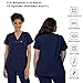 Kitmaz Women's V-Neck Scrub Top | 4-Way Stretch, Ultra-Soft & Breathable | 3 Pockets for Work((NavyBlue,L)