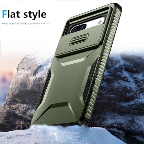 Coque Pixel 7A étui antichoc vert robuste G0DZQ avec cache caméra