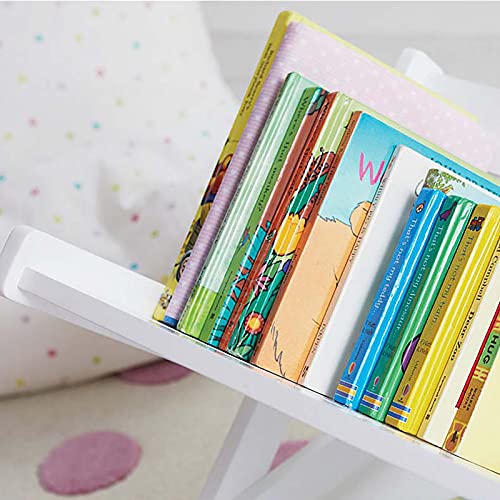 Mkmkl Cross-Type Kids Bookshelf, White Floor-Standing Bookcase Toy Storage Cubby/Children's Toy Shelf/Toy Storage Cabinet,25.6X18X17.7In #TOP4