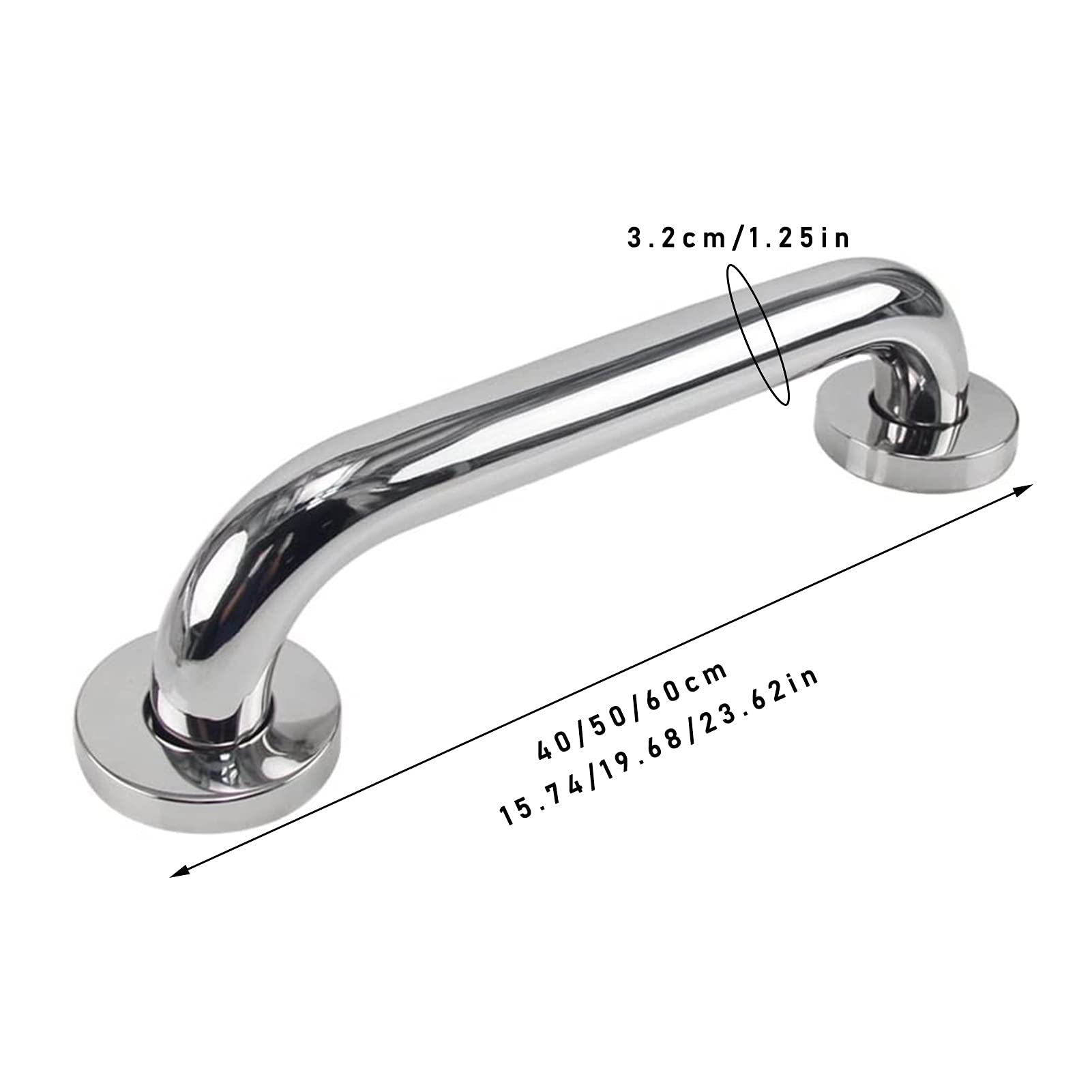 Maniglione di Sicurezza per Bagno, in Acciaio Inossidabile, per Vasca e Doccia, Porta Asciugamani, per Bambini, Anziani e Persone infortunate, con Barra Antiscivolo (30 cm)