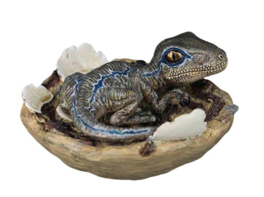 Œuf de dinosaure Velociraptor AMITD modèle animal miniature gris pour figurine de collection