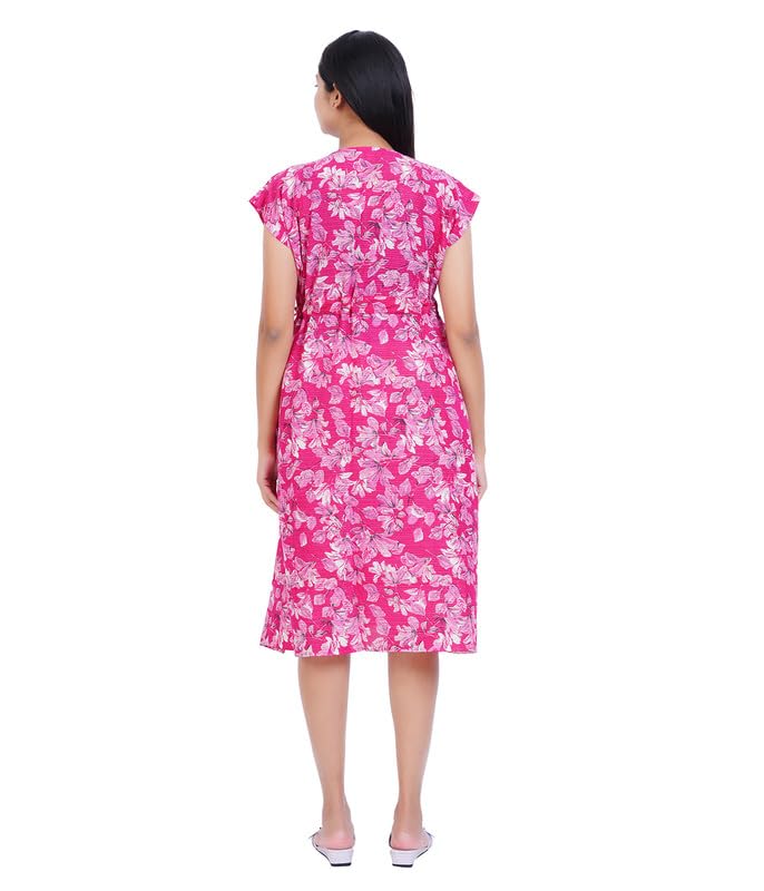 Image of MENMAII Wrap Dress [Size - L- 4XL ] - Full Open Multipurpose Night Gown -a Kind of Adaptive Clothing with Pocket for Women