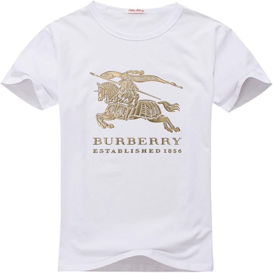Custom Printed Burberry Logo for Men's Short Sleeve T-Shirt