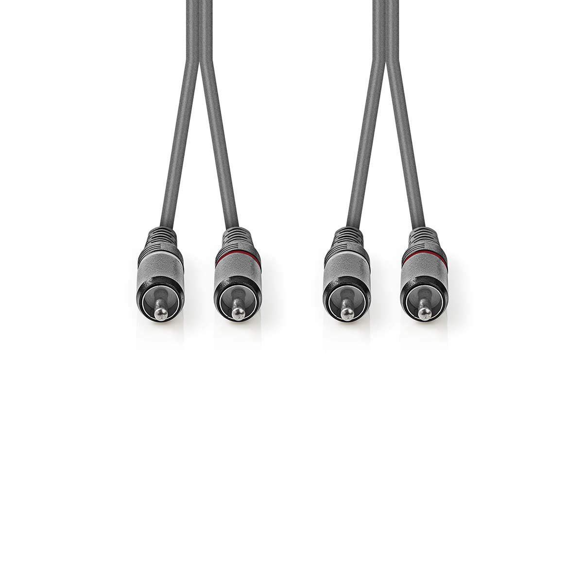 Cavo Audio Stereo | Maschio da 3,5 mm - 2x RCA maschio | 1.0 m | Nero
