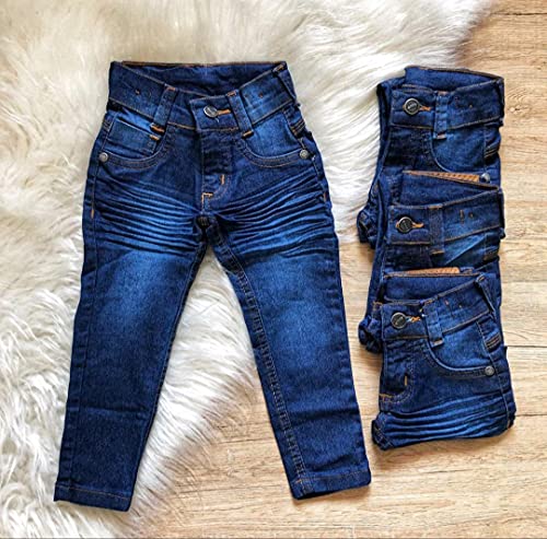 kit 3 calça jeans infantil menino tamanho 2 4 6 8 10 12 14 16 tamanho:6;cor:Colorido