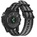 Fintie Band for Garmin Fenix 5X Plus/Tactix Charlie Watch, 26mm Premium Woven Nylon Adjustable Replacement Strap for Fenix 5X/5X Plus/3/3 HR/Tactix Charlie Smartwatch - Black/Gray