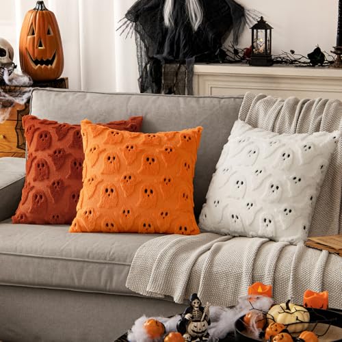Brunt Orange Halloween Pillow Covers - image 2