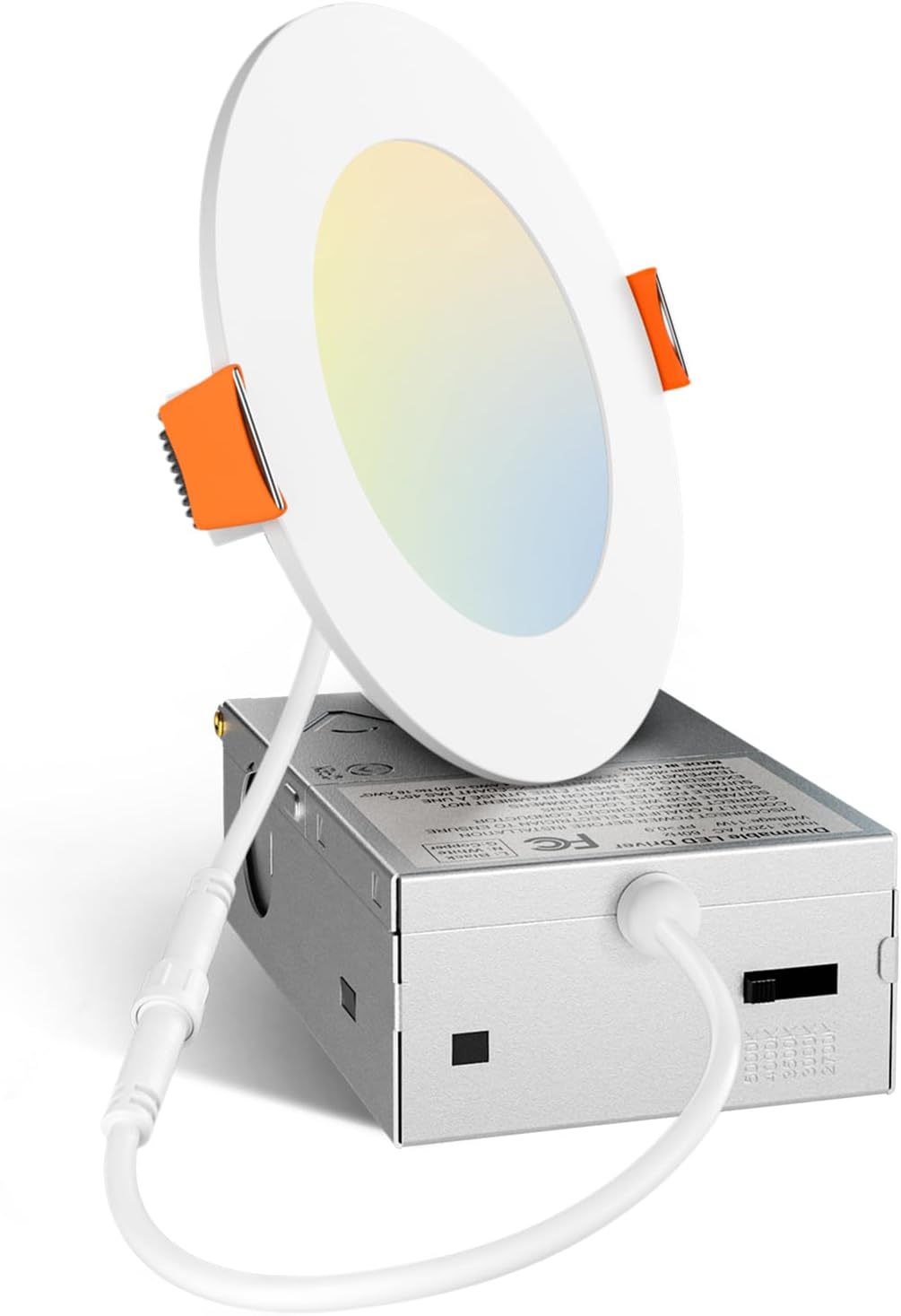 Amico 4-Inch 5CCT Ultra-Thin LED Recessed Light with Junction Box