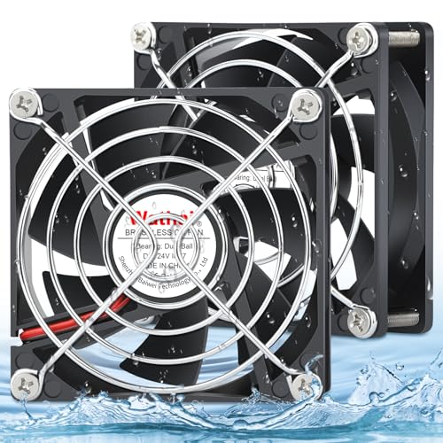 Ventilateur 80mm 24V IP67 double bille anti surchauffe pour matériel PC