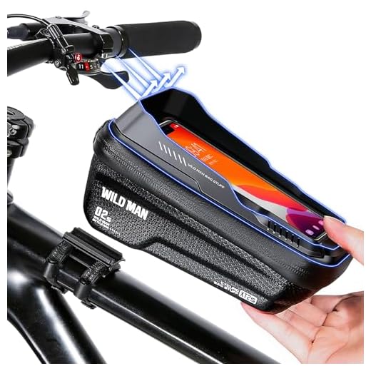 Faireach Bolsa Manillar con Soporte Móvil para Telefono Bicicleta, Bolsa Bici, Bolso Bicicleta Impermeable y con Ventana para Pantalla Táctil, para iPhone, Samsung y Otros Smartphones de hasta 6,5''