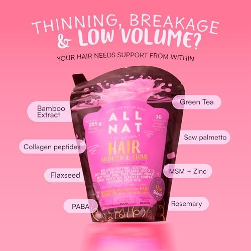 ALL NAT Support Bundle – Green Juice + Hair Growth Powder | 38 Superfoods, Probiotics (Akkermansia), Adaptogens | Hair, Gut & Energy Support | Free Bottle, Whisk & Wellness Guide (Bundle Gut + Hair) — view 5