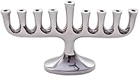 Vista 7 de Zion Judaica Menorá elegante y sofisticada de diseño para Janucá, tradicional candelabro y aceite Chanukiah clásico, menorá de Janucá