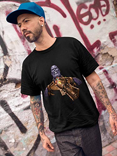 Camiseta Thanos Guerra Infinita Preta Adulto Unissex (M)