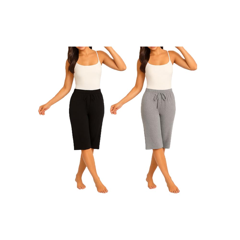 brand flex Women's Loosefit Yoga Pants for Girls Black, Grey (2Pack)-picture-6