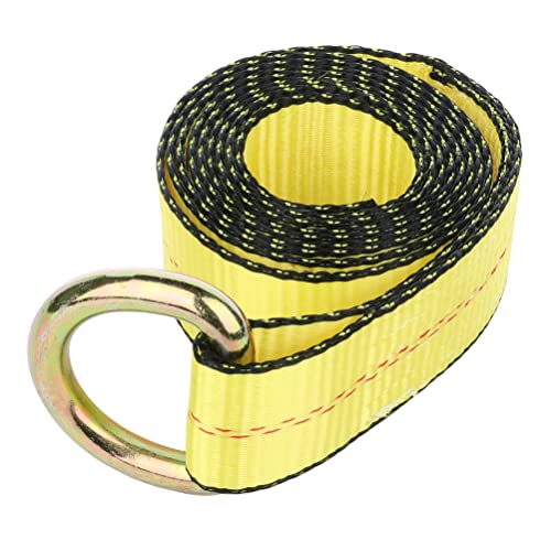 TFGCSG Lasso Straps Wrecker Car Strap Hauler Truck Strap Tow Dolly Tire Wheel Tie Down Strap Yellow (2in. X 8ft.), 4pcs