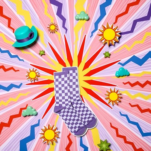 JJLFresheners Fashion Harajuku Trends Women Checkerboard Socks Geometric Checkered Socks Men Hip Hop Cotton Unisex Print Skateboard Soks Women's Athletic Socks3