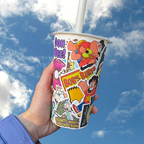 Pacote de adesivos populares de desenho animado misto, 200 peças, adesivos de vinil à prova d'água