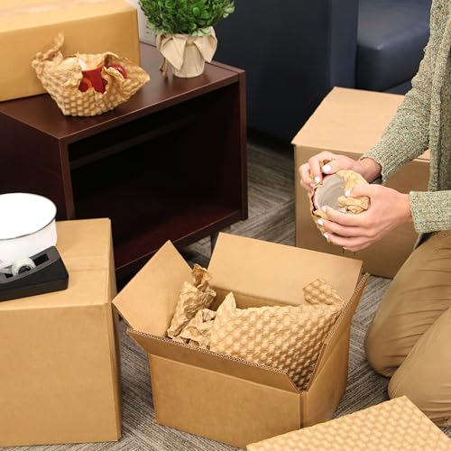 Elementree Paper Bubble Wrap Sheets for Packing, Moving, & Shipping - 24" x 12" x 500' - Eco-Friendly Kraft Bubble Paper - Recyclable Cushioning Wrap - Made in the USA (01942) by Elementree - Used condition - Image 8